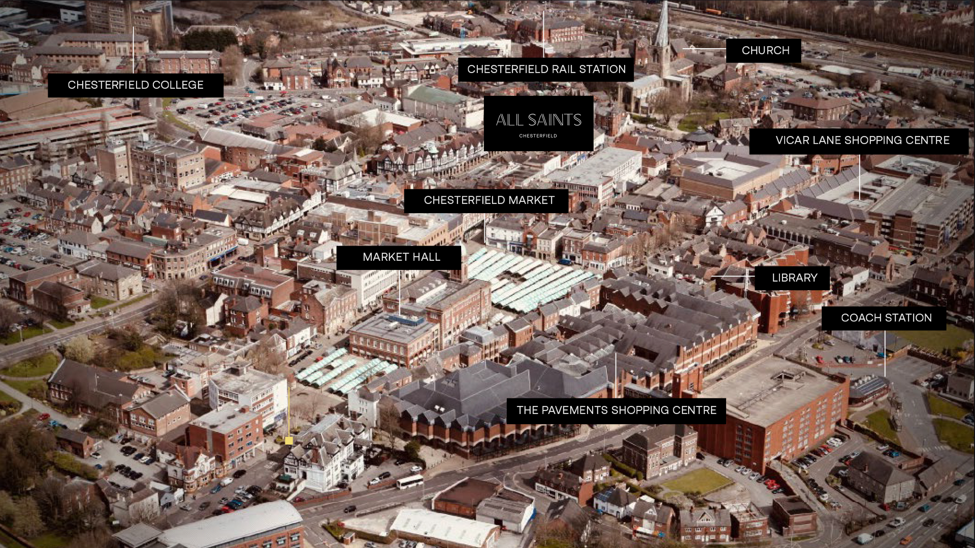 All Saints - Chesterfield Property Development location